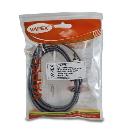 Cable 3.5St A 2 Rca 1.8M Vapex Audio
