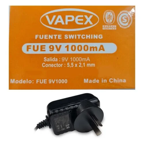 FUENTE 9V 1000ma Conector 5,5x2,1