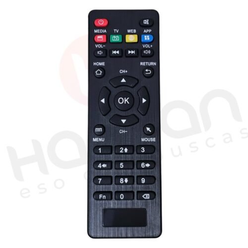 CONTROL REMOTO SMART-TV/TV BOX MEDIA RCSBAND3 (749)(ECR934) BOTON NEGRO