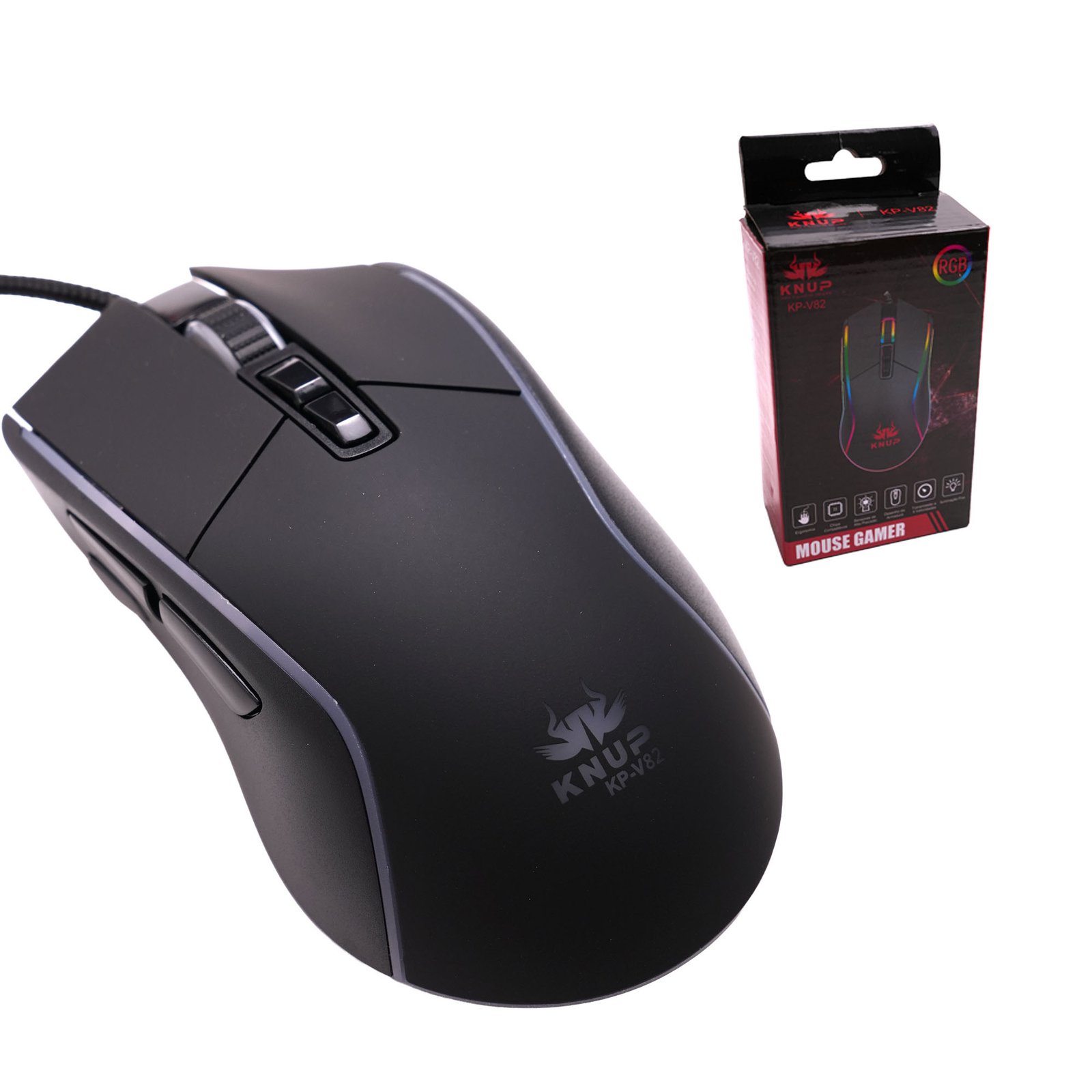 Knup Mouse Gamer 6400 Dpi 8 Botones Knup Kp-V82 - haman.com.ar
