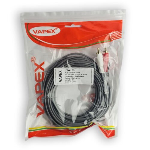 CABLE ARMADO PLUG 3.5ST.A 2RCAPLUG, 8MTS VAPEX LTA173