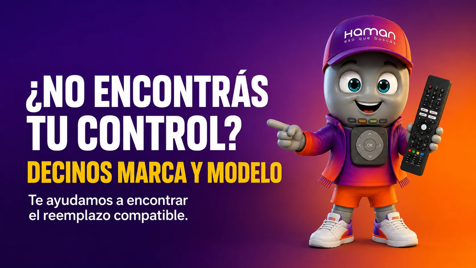 Hamancito te ayuda a encontrar un control remoto compatible por marca y modelo